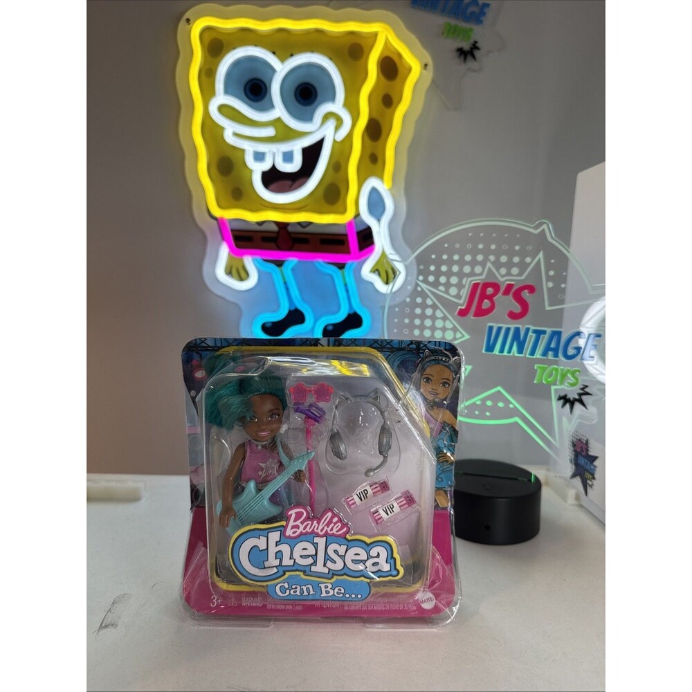 Barbie Chelsea Pop Star Rockstar Doll Set Guitar Headphone Microphone Toy